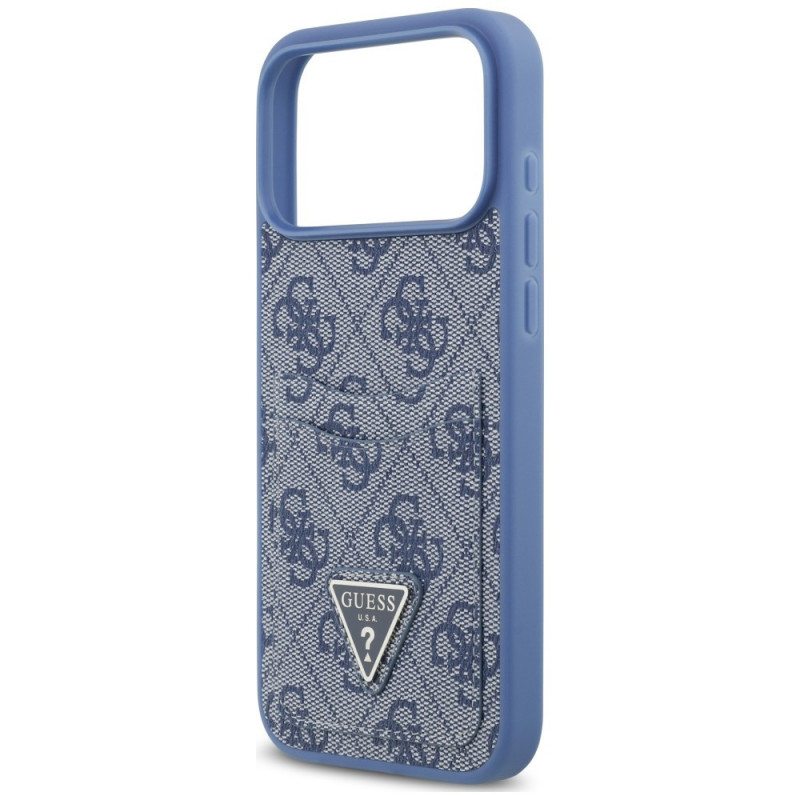Guess 4G Double Card Triangle kaitsekott Apple iPhone 18 Pro Max / 17 Pro Max, sinine