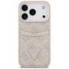 Guess 4G Double Card Triangle kaitsekott Apple iPhone 18 Pro / 17 Pro jaoks, roosa