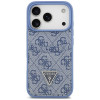 Guess 4G Double Card Triangle kaitsekott Apple iPhone 18 Pro / 17 Pro mudelile, sinine
