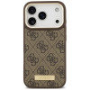 Guess 4G Logo Plate MagSafe kaitsekate Apple iPhone 18 Pro / 17 Pro jaoks, pruun
