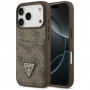 Guess 4G Double Card Triangle kaitsekott Apple iPhone 18 Pro / 17 Pro jaoks, pruun
