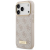 Guess 4G Logo Plate MagSafe kaitsekate Apple iPhone 18 Pro / 17 Pro jaoks, roosa