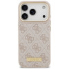Guess 4G Logo Plate MagSafe kaitsekate Apple iPhone 18 Pro / 17 Pro jaoks, roosa