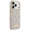 Guess 4G Logo Plate MagSafe kaitsekate Apple iPhone 18 Pro / 17 Pro jaoks, roosa