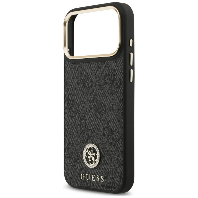 Guess 4G Strass Logo MagSafe kaitsekott Apple iPhone 18 Pro Max / 17 Pro Max, must