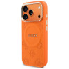 Guess Peony Hot Stamp MagSafe kaitsekott Apple iPhone 18 Pro Max / 17 Pro Max jaoks, oranž