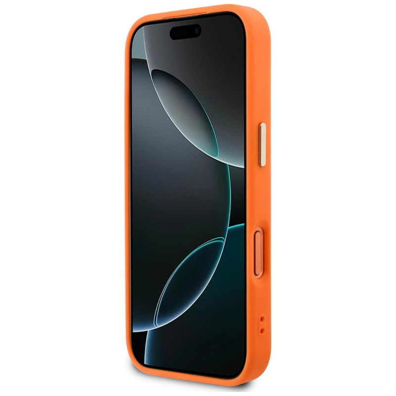 Guess Peony Hot Stamp MagSafe kaitsekott Apple iPhone 18 Pro Max / 17 Pro Max jaoks, oranž