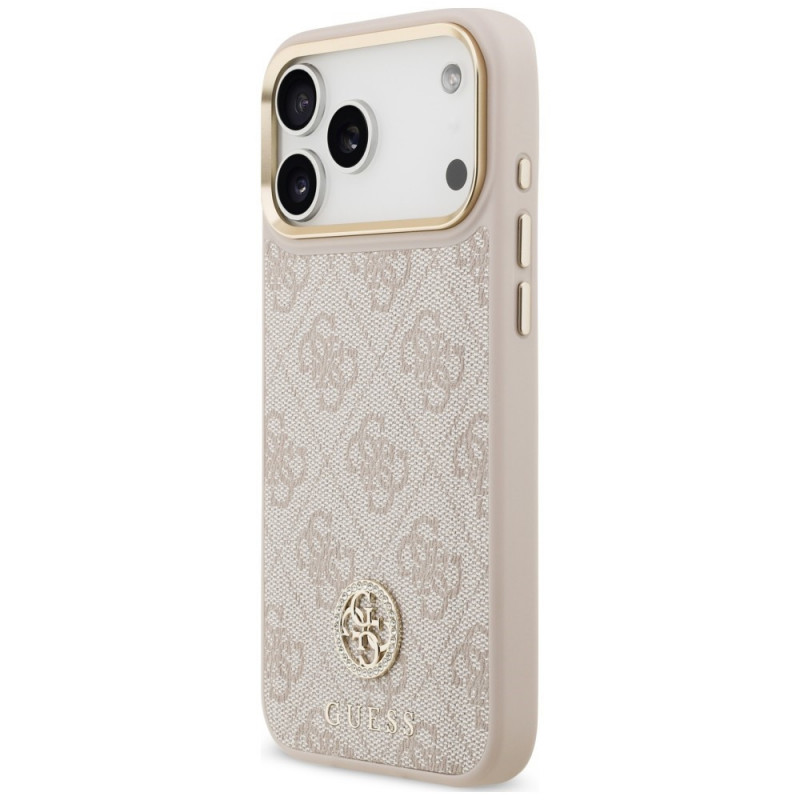 Guess 4G Strass Logo MagSafe kaitsekott Apple iPhone 18 Pro Max / 17 Pro Max jaoks, roosa