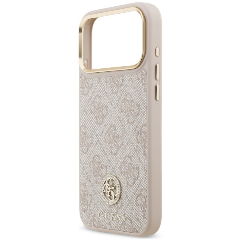 Guess 4G Strass Logo MagSafe kaitsekott Apple iPhone 18 Pro Max / 17 Pro Max jaoks, roosa