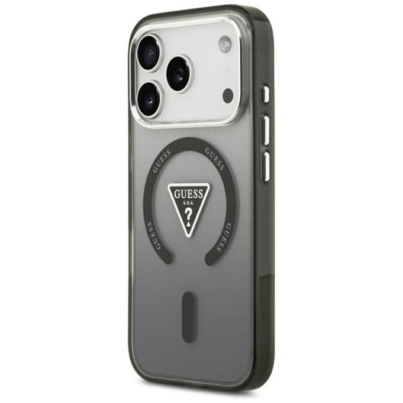 Guess IML Gradient Triangle Logo MagSafe kaitsekate Apple iPhone 18 Pro Max / 17 Pro Max jaoks, must
