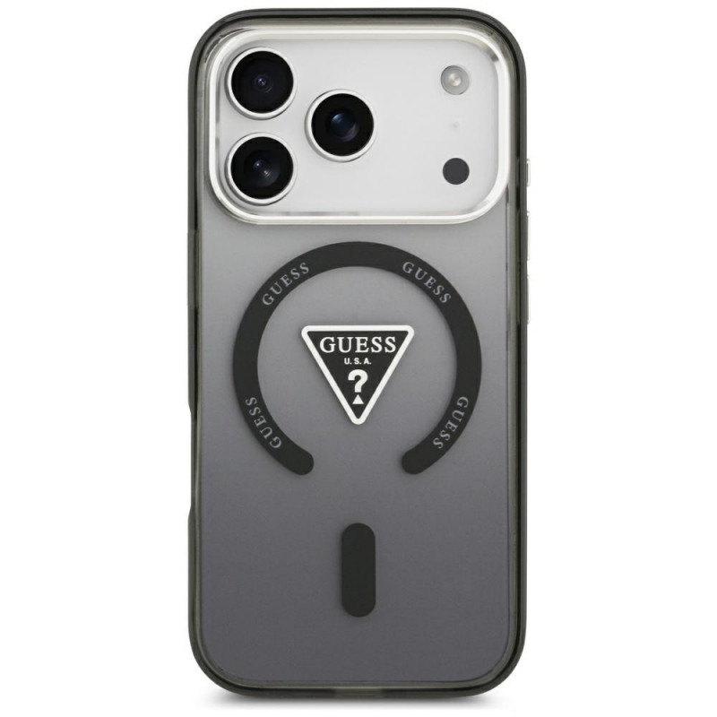 Guess IML Gradient Triangle Logo MagSafe kaitsekate Apple iPhone 18 Pro Max / 17 Pro Max jaoks, must