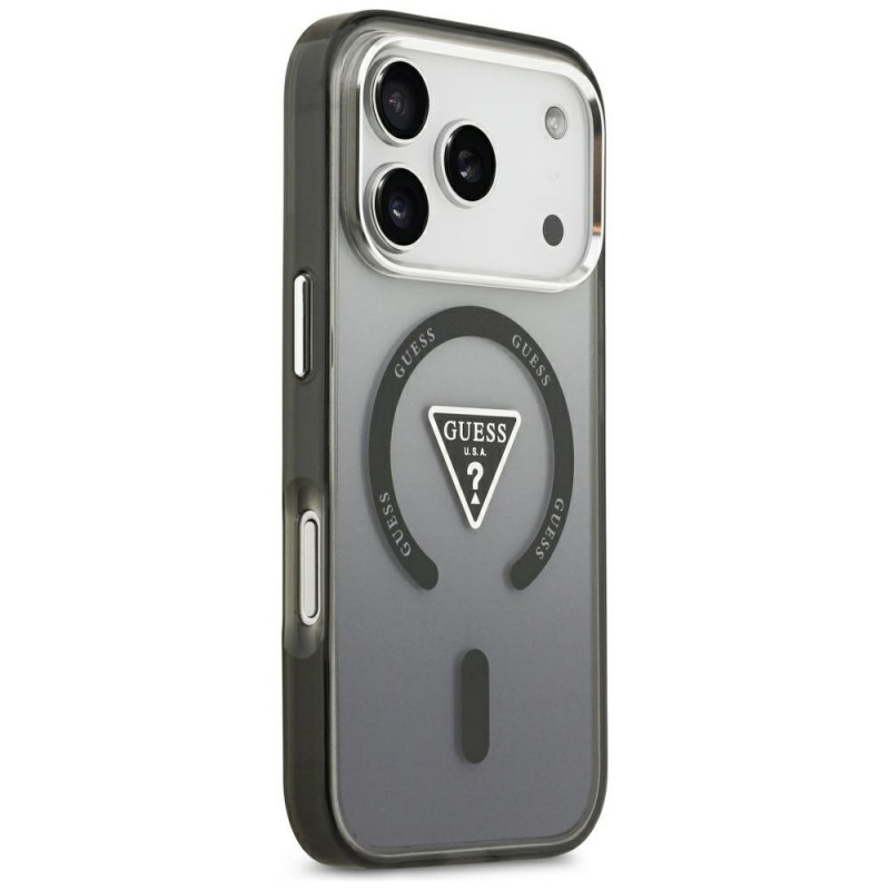 Guess IML Gradient Triangle Logo MagSafe kaitsekate Apple iPhone 18 Pro Max / 17 Pro Max jaoks, must