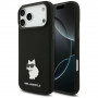 Karl Lagerfeld Silicone Choupette Metal Pin kaitsekott Apple iPhone 18 Pro Max / 17 Pro Max jaoks, must