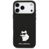 Karl Lagerfeld Silicone Choupette Metal Pin kaitsekott Apple iPhone 18 Pro Max / 17 Pro Max jaoks, must