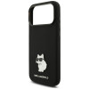 Karl Lagerfeld Silicone Choupette Metal Pin kaitsekott Apple iPhone 18 Pro Max / 17 Pro Max jaoks, must