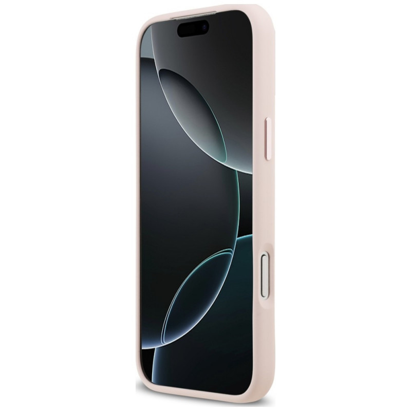 Karl Lagerfeld Silicone Choupette Metal Pin kaitsekott Apple iPhone 18 Pro Max / 17 Pro Max jaoks, roosa