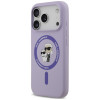 Karl Lagerfeld silikoonkate Karl&Choupette Ring MagSafe Apple iPhone 18 Pro / 17 Pro jaoks, lilla