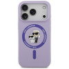 Karl Lagerfeld silikoonkate Karl&Choupette Ring MagSafe Apple iPhone 18 Pro / 17 Pro jaoks, lilla