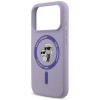 Karl Lagerfeld silikoonkate Karl&Choupette Ring MagSafe Apple iPhone 18 Pro / 17 Pro jaoks, lilla