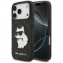 Karl Lagerfeld Saffiano Mono Patch Choupette kott Apple iPhone 18 Pro / 17 Pro jaoks, must