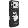 Karl Lagerfeld Saffiano Mono Patch Choupette kott Apple iPhone 18 Pro / 17 Pro jaoks, must