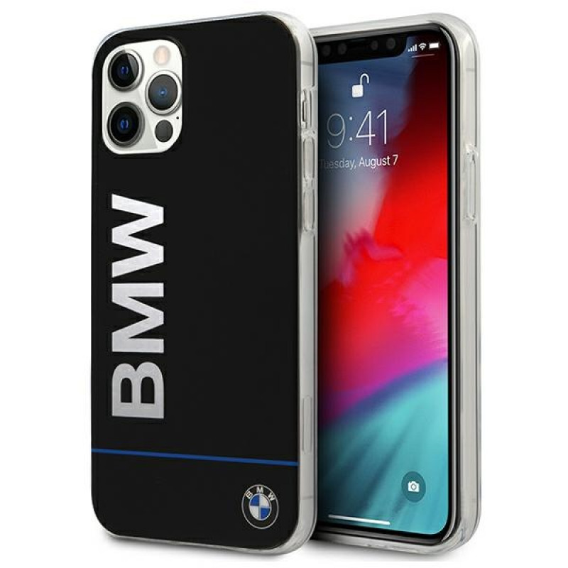 BMW BMHCP12MPCUBBK Signature Printed Logo kõvakate Apple iPhone 12 / 12 Pro jaoks, must