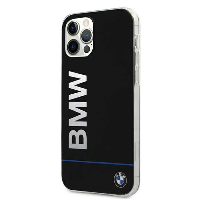 BMW BMHCP12MPCUBBK Signature Printed Logo kõvakate Apple iPhone 12 / 12 Pro jaoks, must