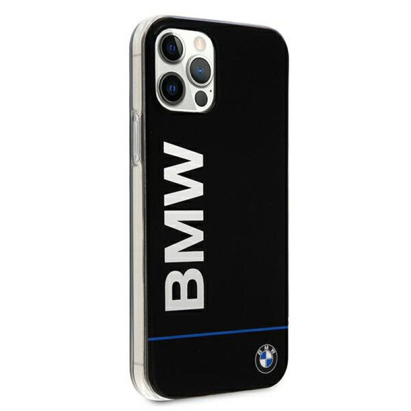 BMW BMHCP12MPCUBBK Signature Printed Logo kõvakate Apple iPhone 12 / 12 Pro jaoks, must