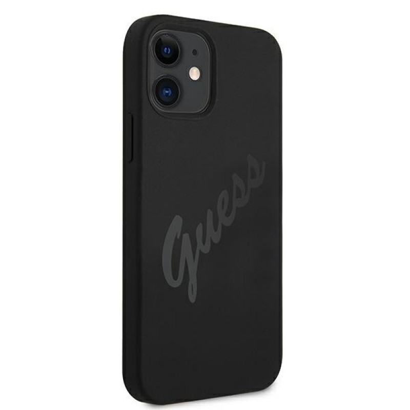 Guess GUHCP12SLSVSBK Script Vintage Hardcase Apple iPhone 12 mini 5.4 inch jaoks, must/must