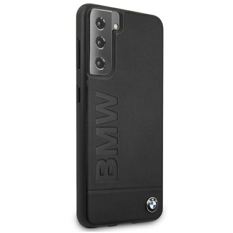 BMW BMHCS21MSLLBK Signature Logo Imprint kõvakate Samsung Galaxy S21+ jaoks, must