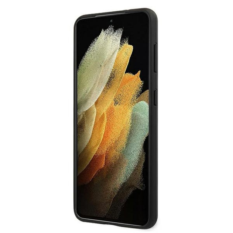 BMW BMHCS21MSLLBK Signature Logo Imprint kõvakate Samsung Galaxy S21+ jaoks, must
