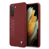 BMW BMHCS21MSLBLRE silikoonist Signature Logo kõvakate Samsung Galaxy S21+ jaoks, punane