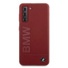 BMW BMHCS21MSLBLRE silikoonist Signature Logo kõvakate Samsung Galaxy S21+ jaoks, punane