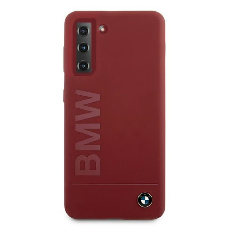 BMW BMHCS21MSLBLRE silikoonist Signature Logo kõvakate Samsung Galaxy S21+ jaoks, punane