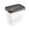 keeeper Fredo Fresh toidukarpide komplekt, 3 x 1,0 L, ristkülikukujuline, läbipaistev põhi, hall kaas