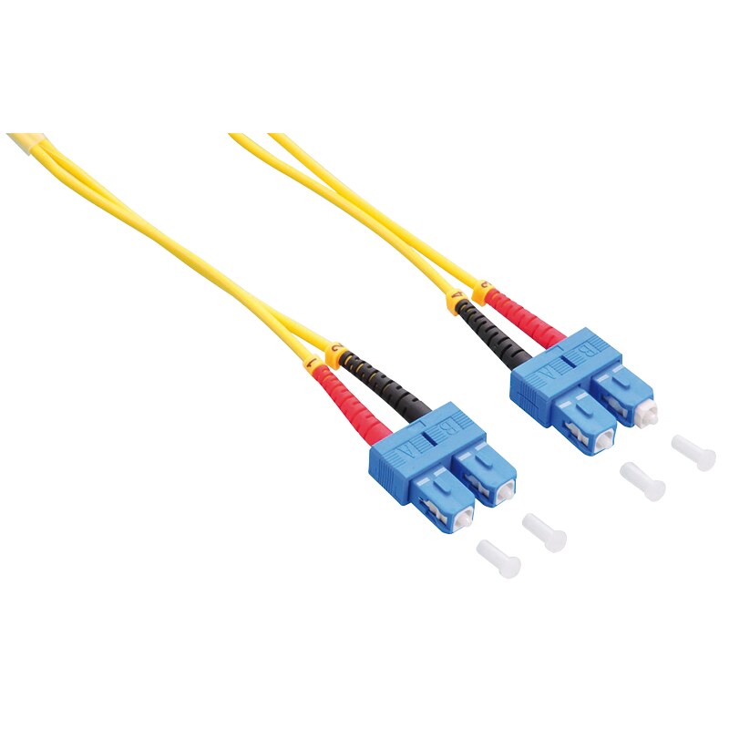 LogiLink FP0SC10 valguskaabli ühenduskaabel SC/SC OS2 9/125 µm Duplex, 10 m, kollane