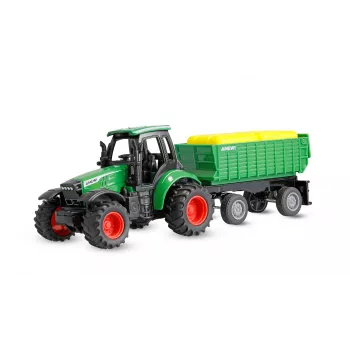 Amewi metalltraktor koos haagisega, 1:64, RTR, roheline