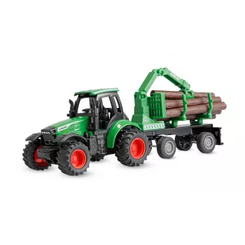 Amewi metalltraktor metsaveokiga, 1:64, RTR, roheline