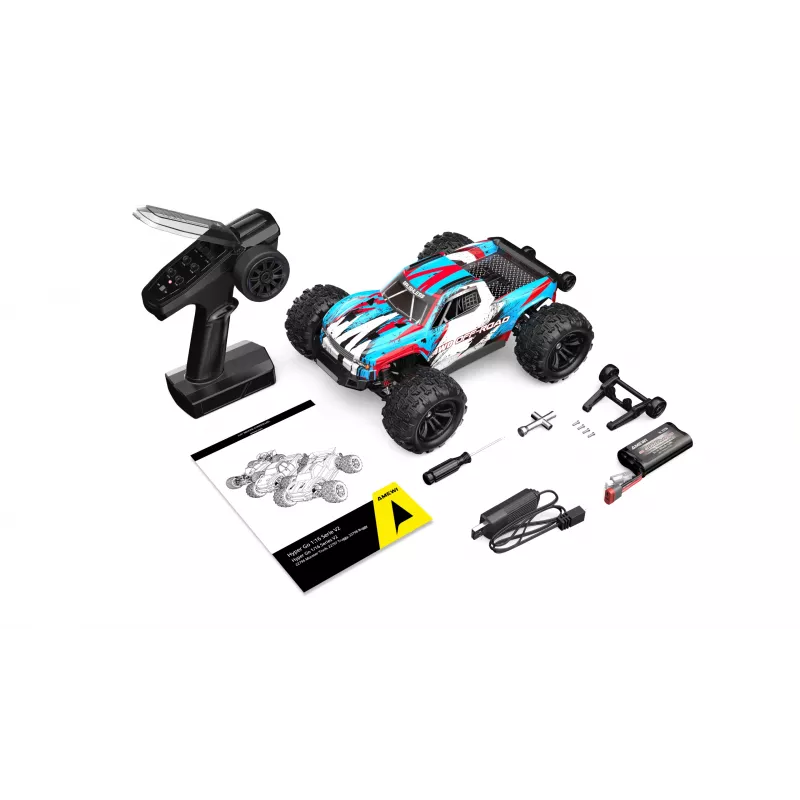 Amewi Hyper Go Monster Truck V2 harjavaba 4WD, 1:16, RTR, sinine/valge