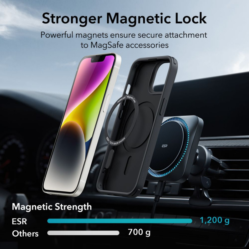 ESR Classic Hybrid HaloLock MagSafe ümbris Apple iPhone 14 Plus / 15 Plus, ESR564, must