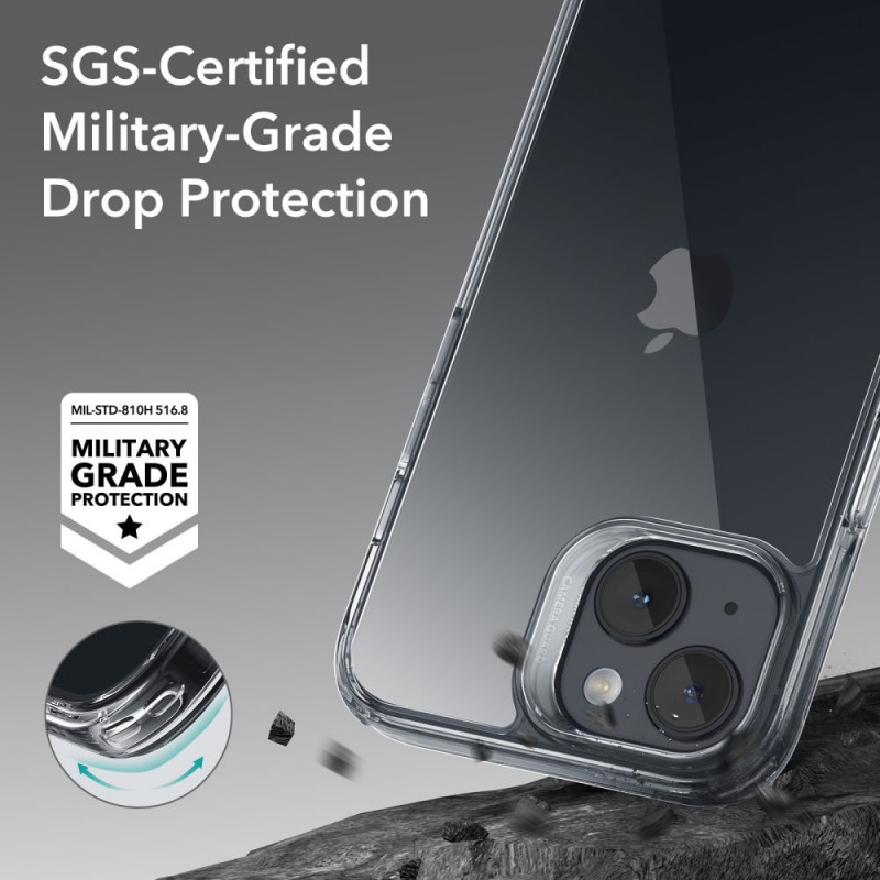 ESR Ice Shield kaitsekate Apple iPhone 15 Plus / 14 Plus, ESR709, läbipaistev