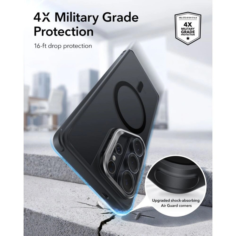 ESR Classic Hybrid Kickstand MagSafe ümbris Samsung Galaxy S26 Ultra jaoks, Frosted Black