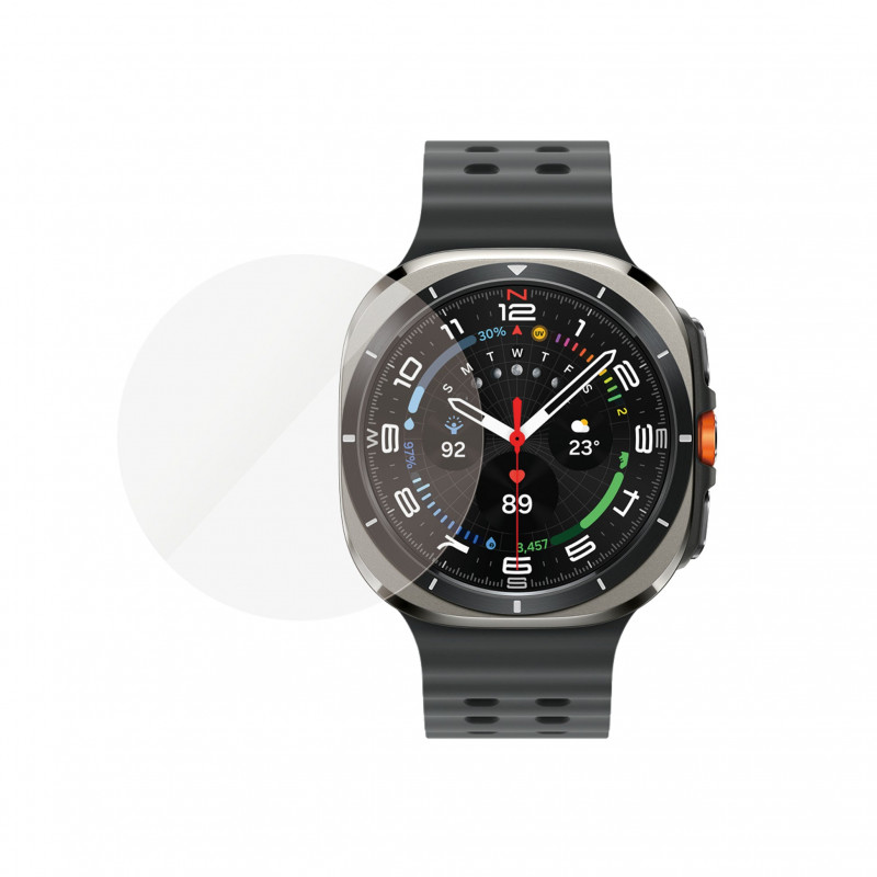 PanzerGlass karastatud klaasist ekraanikaitse Samsung Galaxy Watch Ultra2 47 mm jaoks, läbipaistev