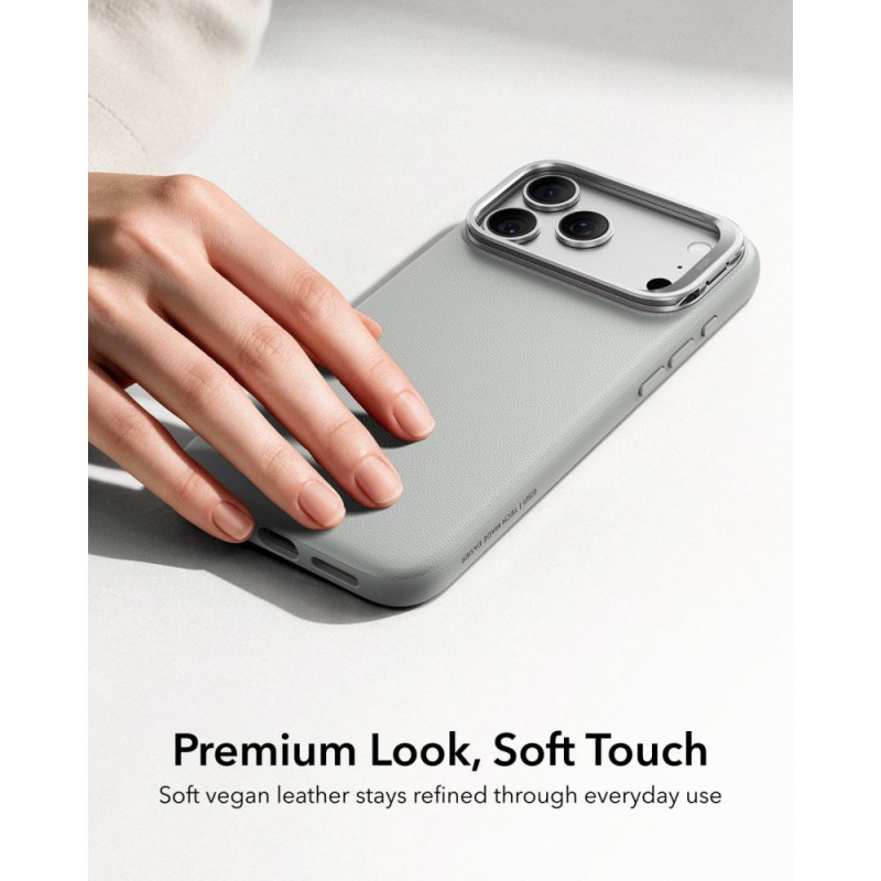 ESR nahast tugijalaga MagSafe ümbris Apple iPhone 17 Pro Max / 18 Pro Max, hall
