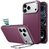 ESR Leather Kickstand MagSafe nahast ümbris Apple iPhone 17 Pro / 18 Pro jaoks, Deep Burgundy