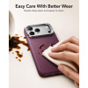 ESR Leather Kickstand MagSafe nahast ümbris Apple iPhone 17 Pro / 18 Pro jaoks, Deep Burgundy