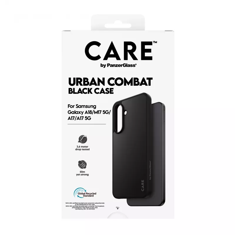 PanzerGlass CARE Urban Combat Case Samsung Galaxy A17/A18 jaoks, must