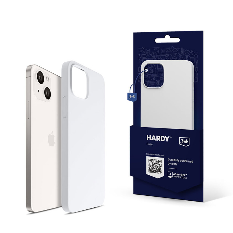 3MK Hardy Case MagSafe Apple iPhone 14 Plus / 15 Plus silikoonkott, valge