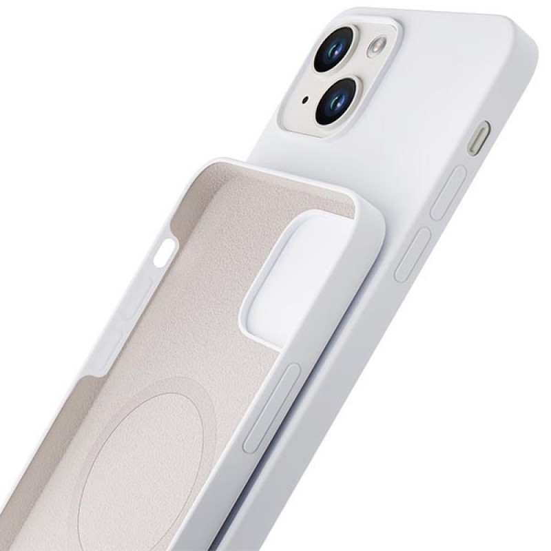 3MK Hardy Case MagSafe Apple iPhone 14 Plus / 15 Plus silikoonkott, valge