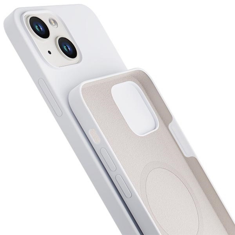 3MK Hardy Case MagSafe Apple iPhone 14 Plus / 15 Plus silikoonkott, valge